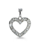 Hängsmycke 750/18 K vitguld diamant 0.60 ct, 12 stenar, w-si Hjärta Ø17 mm