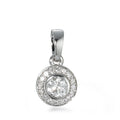 Hängsmycke 750/18 K vitguld diamant 0.27 ct, 17 stenar, w-si