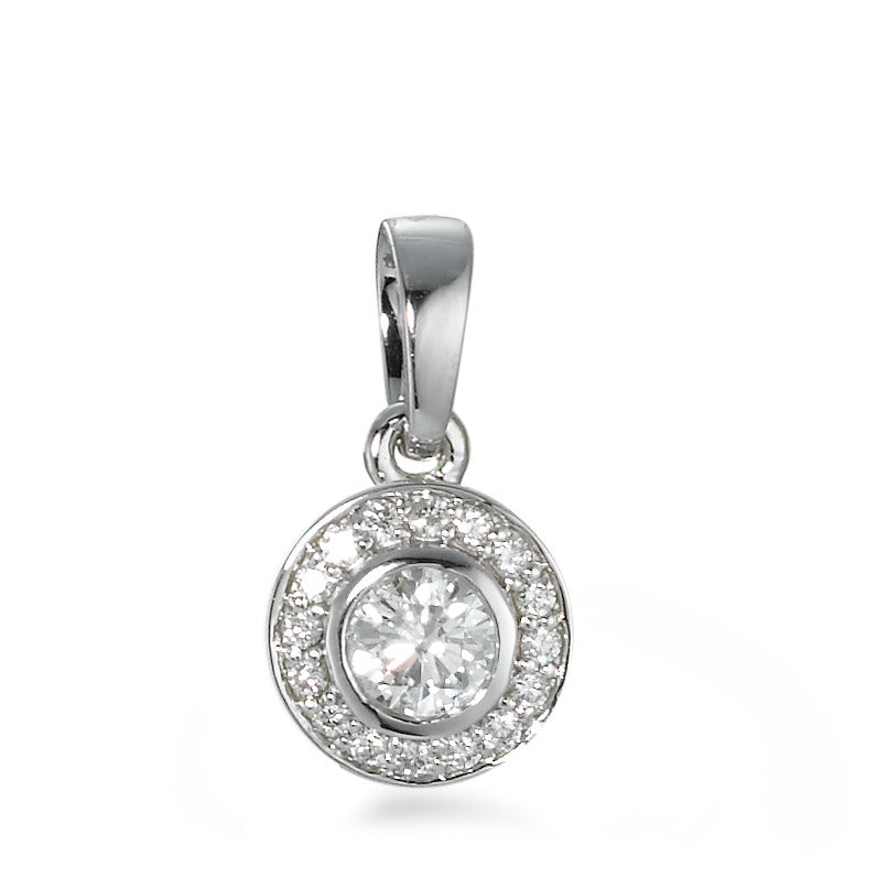 Hängsmycke 750/18 K vitguld diamant 0.27 ct, 17 stenar, w-si