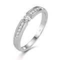 Solitärring 750/18 K vitguld diamant 0.20 ct, 11 stenar, w-si