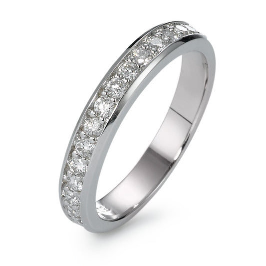 Minnesring 750/18 K vitguld diamant 0.36 ct, 15 stenar, w-si
