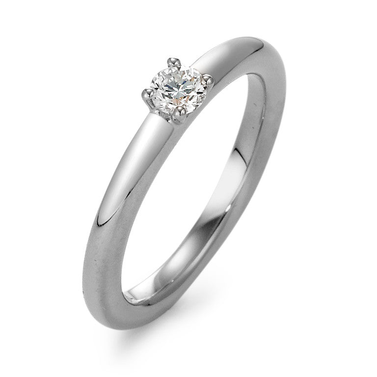 Solitärring 750/18 K vitguld diamant 0.20 ct, w-si