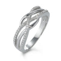 Finger ring 750/18 K vitguld diamant 0.19 ct, 41 stenar, w-si