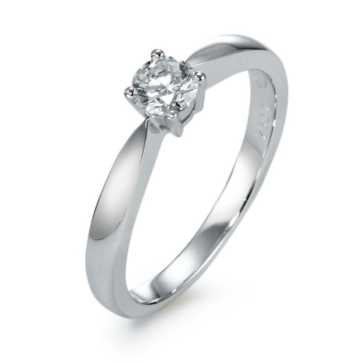 Solitärring 750/18 K vitguld diamant 0.30 ct, w-si
