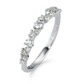 Finger ring 750/18 K vitguld diamant vit, 0.33 ct, 15 stenar, [Brillant], w-si