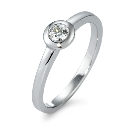 Finger ring 585/14 K vitguld diamant 0.20 ct, w-si
