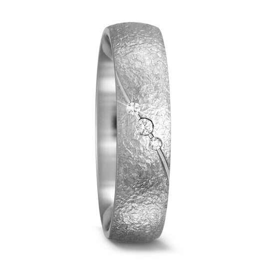 Partnerring 750/18 K vitguld diamant 0.04 ct, 3 stenar, tw-vsi