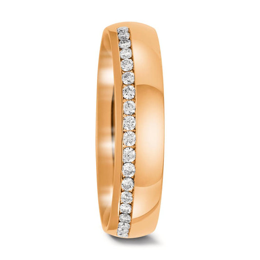 Partnerring 750/18 K roséguld diamant 0.21 ct, 21 stenar, tw-vsi