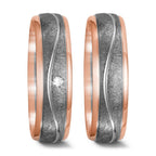 Partnerring 750/18 K rött guld, 500 palladium
