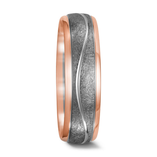 Partnerring 750/18 K rött guld, 500 palladium