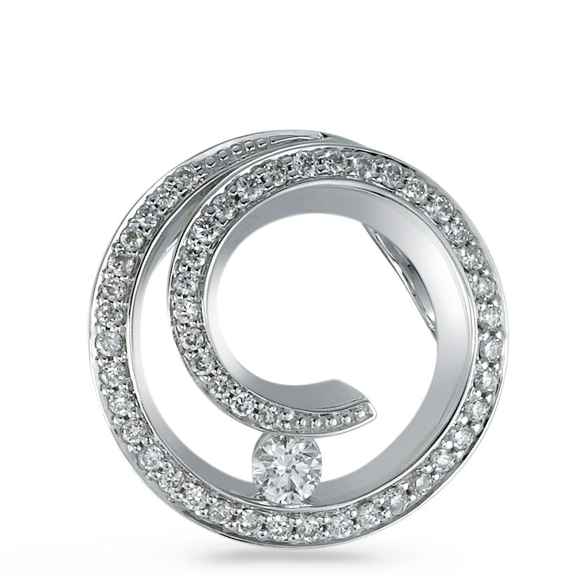 Hängsmycke 750/18 K vitguld diamant 0.30 ct, 50 stenar, [Brillant], w-si Ø16 mm