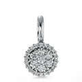 Hängsmycke 750/18 K vitguld diamant 0.26 ct, 27 stenar, [Brillant], w-si Ø8 mm