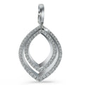 Hängsmycke 750/18 K vitguld diamant 0.35 ct, 66 stenar, [Brillant], w-si