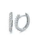 Hopfällbara örhängen 750/18 K vitguld diamant 0.25 ct, 22 stenar, [Brillant], w-si