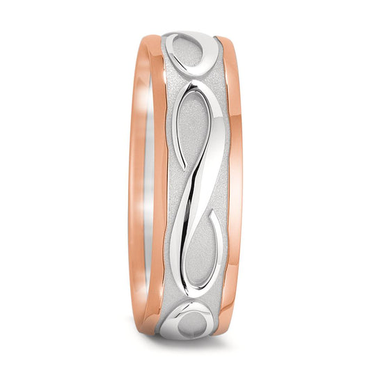 Partnerring 750/18 K vitguld, 750/18 K rött guld Oändlighet