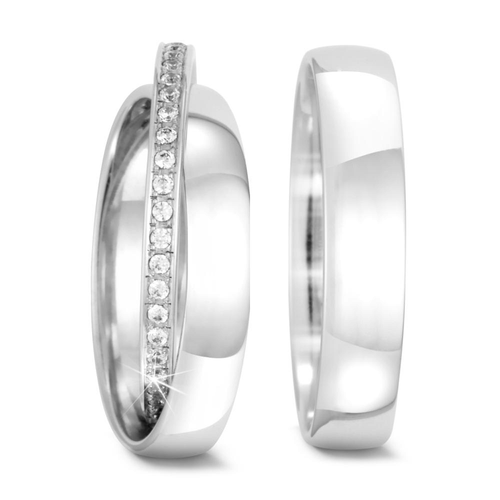Partnerring 750/18 K vitguld