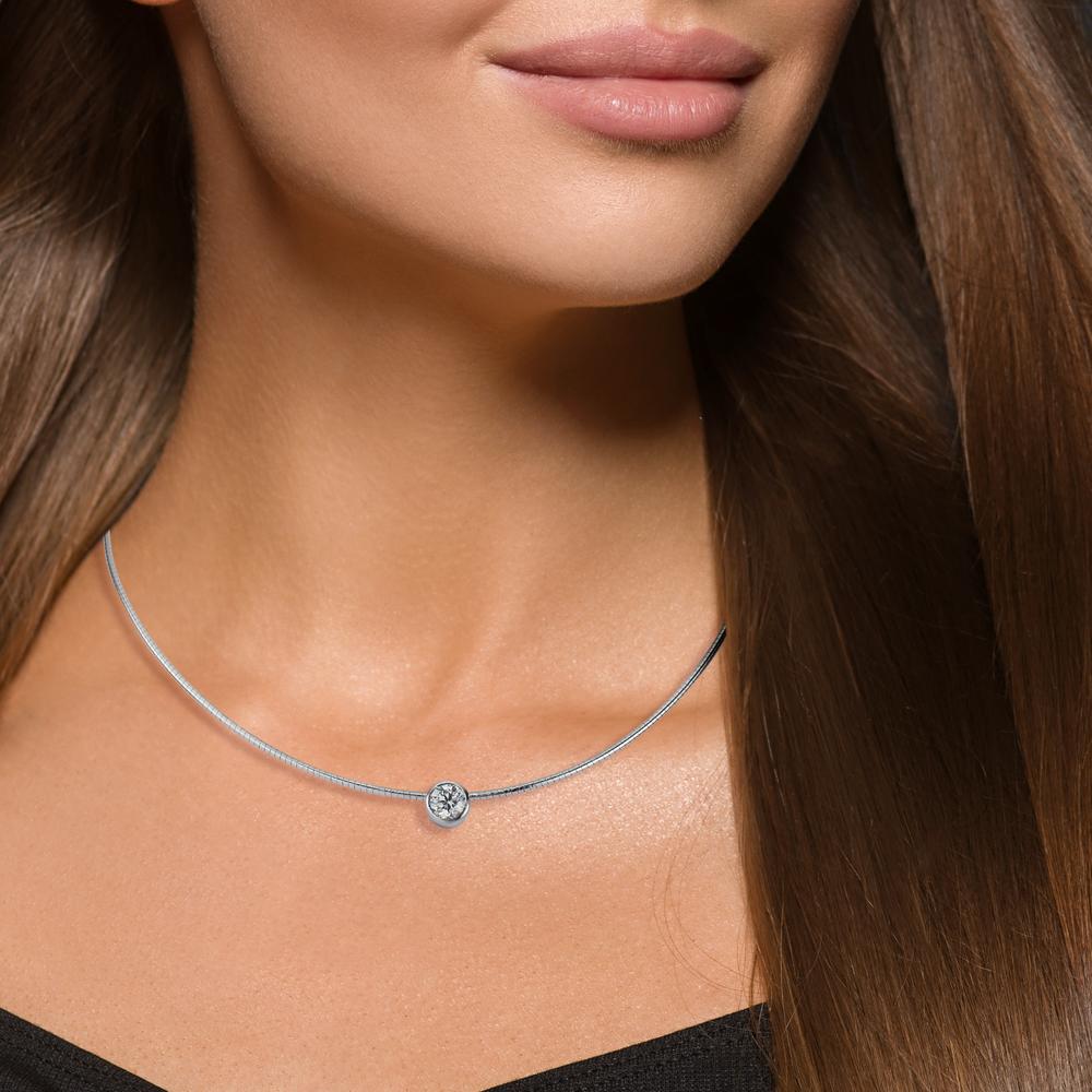 Collier 750/18 K vitguld 42 cm