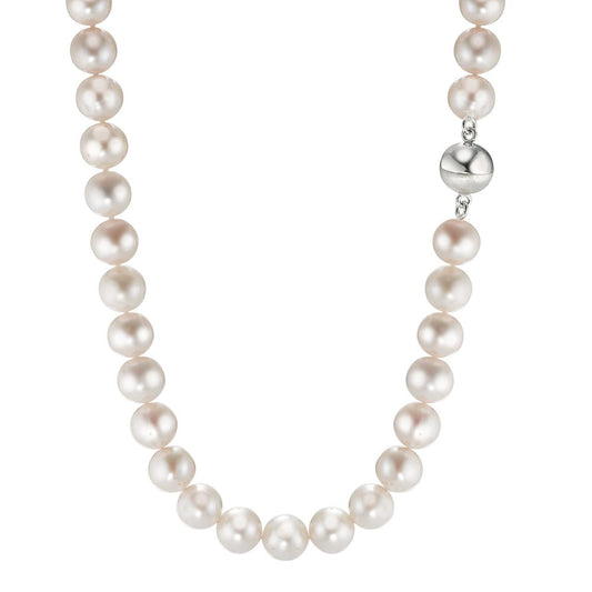 Collier Silver rodiumpläterad Sötvattensodlad pärla vit 8-8.5 mm 42 cm