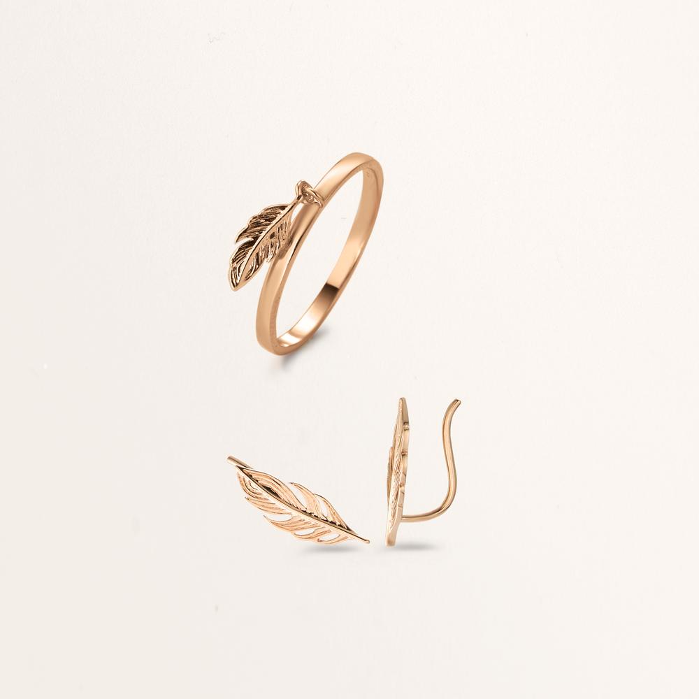Finger ring Brons guldpläterad