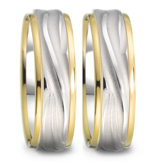 Partnerring 750/18 K vitguld, 750/18 K gult guld