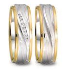 Partnerring 750/18 K vitguld, 750/18 K gult guld