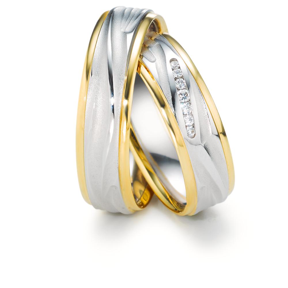 Partnerring 750/18 K vitguld, 750/18 K gult guld
