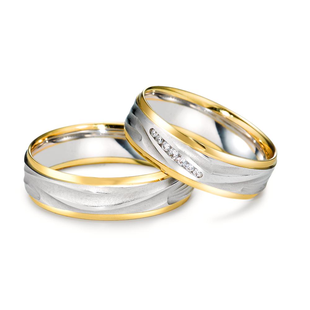 Partnerring 750/18 K vitguld, 750/18 K gult guld