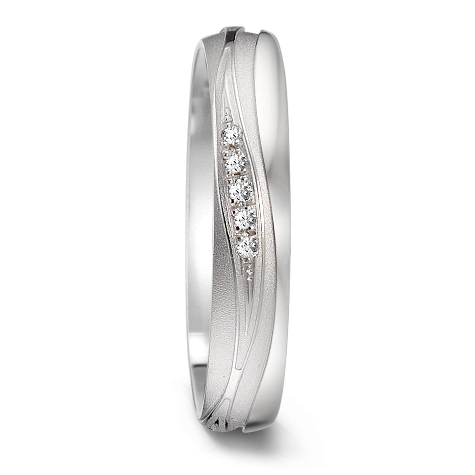Partnerring 750/18 K vitguld [Diamant] 0.09 ct, 15 stenar, tw-si