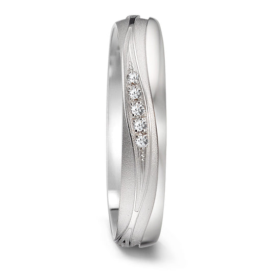 Partnerring 750/18 K vitguld diamant 0.09 ct, 15 stenar, tw-si