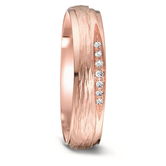 Partnerring 750/18 K roséguld diamant 0.048 ct, 7 stenar, tw-si