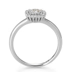 Finger ring 750/18 K vitguld diamant vit, 0.25 ct, 29 stenar, [Brillant], w-si