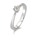 Solitärring 750/18 K vitguld diamant vit, 0.20 ct, [Brillant], w-si