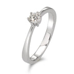Solitärring 750/18 K vitguld diamant vit, 0.20 ct, [Brillant], w-si