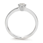 Solitärring 750/18 K vitguld diamant vit, 0.20 ct, [Brillant], w-si