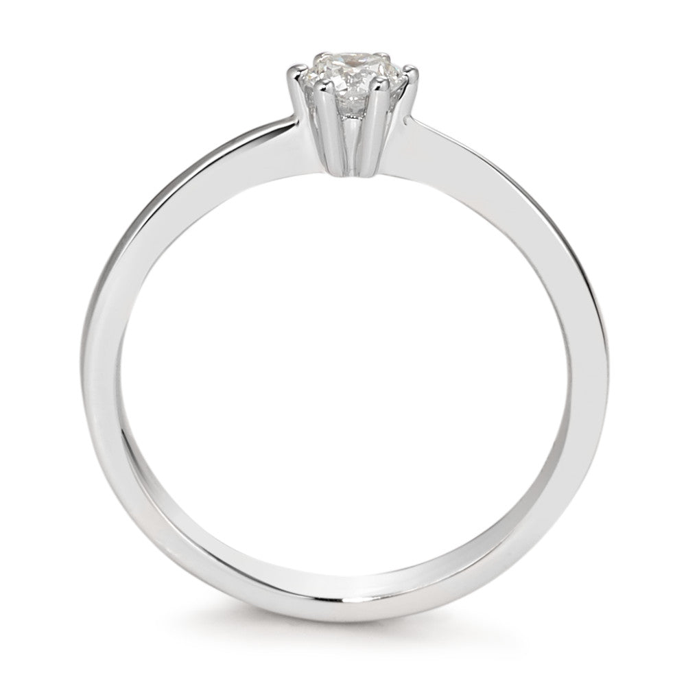 Solitärring 750/18 K vitguld diamant vit, 0.20 ct, [Brillant], w-si