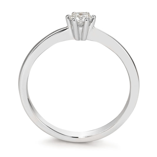 Solitärring 750/18 K vitguld diamant vit, 0.20 ct, [Brillant], w-si