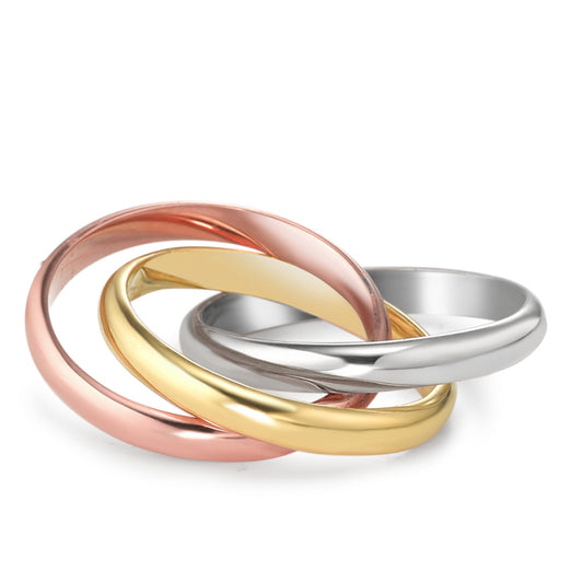 Finger ring 750/18 K gult guld, 750/18 K vitguld, 750/18 K rött guld