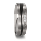 Partnerring titan, Kol diamant 0.03 ct, 3 stenar, tw-si