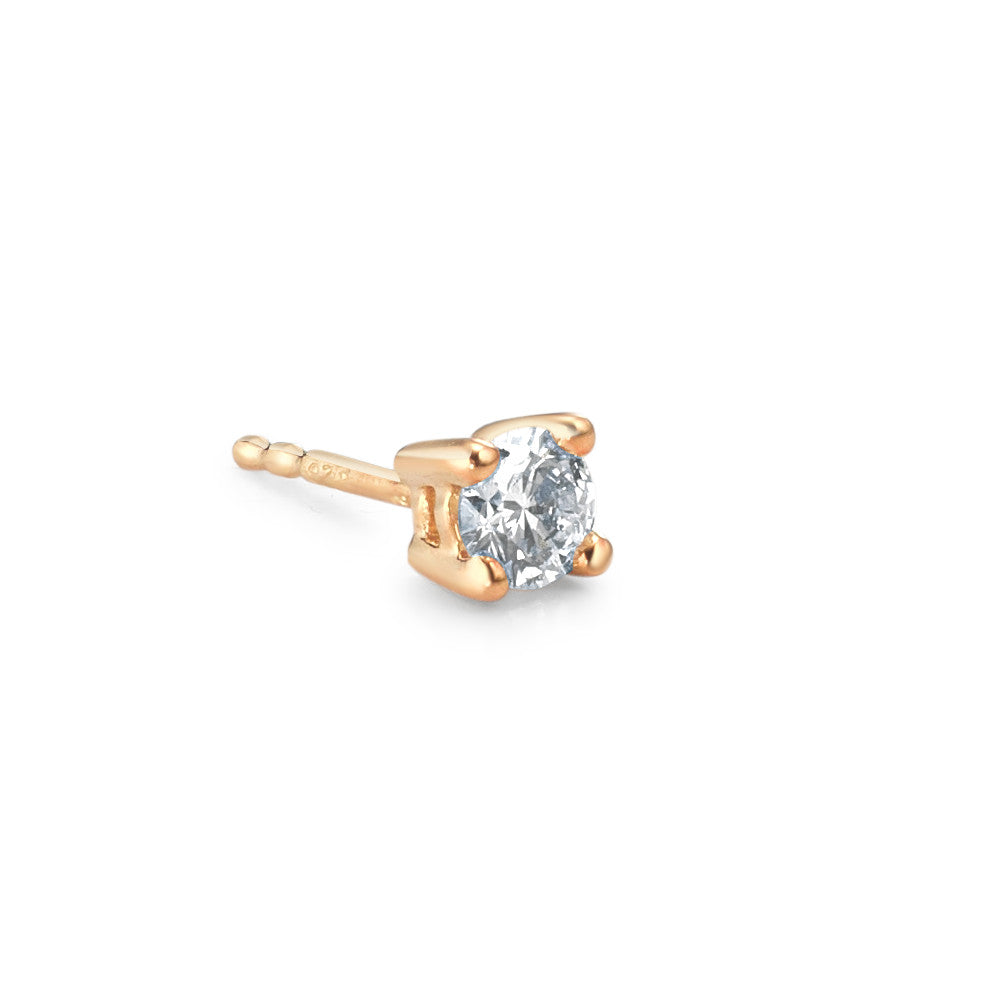 Örhängen 1 st 750/18 K gult guld diamant 0.25 ct, w-si