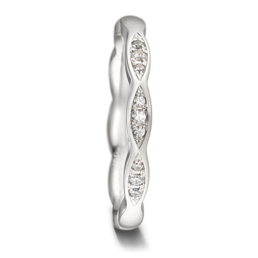 Partnerring 750/18 K vitguld diamant 0.06 ct, 9 stenar, tw-vsi