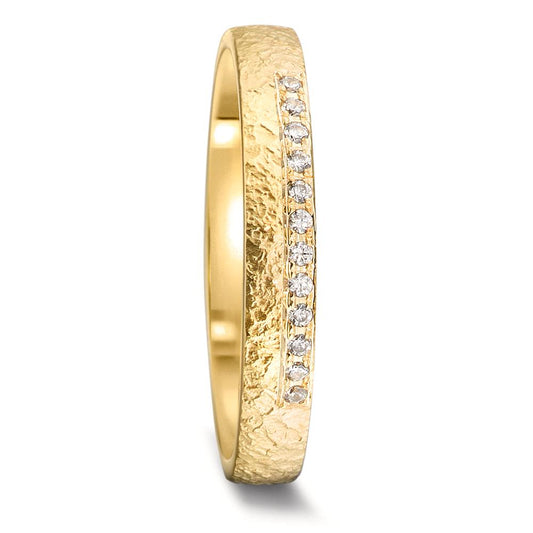 Partnerring 750/18 K gult guld diamant 0.06 ct, tw-vsi