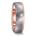 Partnerring 999 Tantal, 585/14 K roséguld diamant 0.03 ct, w-si