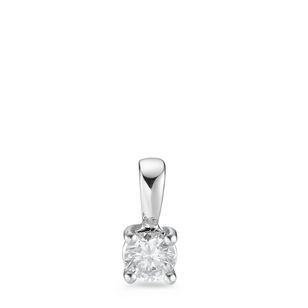 Hängsmycke 750/18 K vitguld diamant vit, 0.25 ct, [Brillant], w-si Ø4 mm