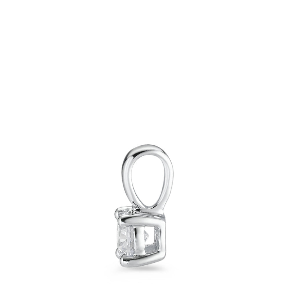 Hängsmycke 750/18 K vitguld diamant vit, 0.25 ct, [Brillant], w-si Ø4 mm