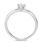 Solitärring 750/18 K vitguld diamant vit, 0.25 ct, [Brillant], w-si