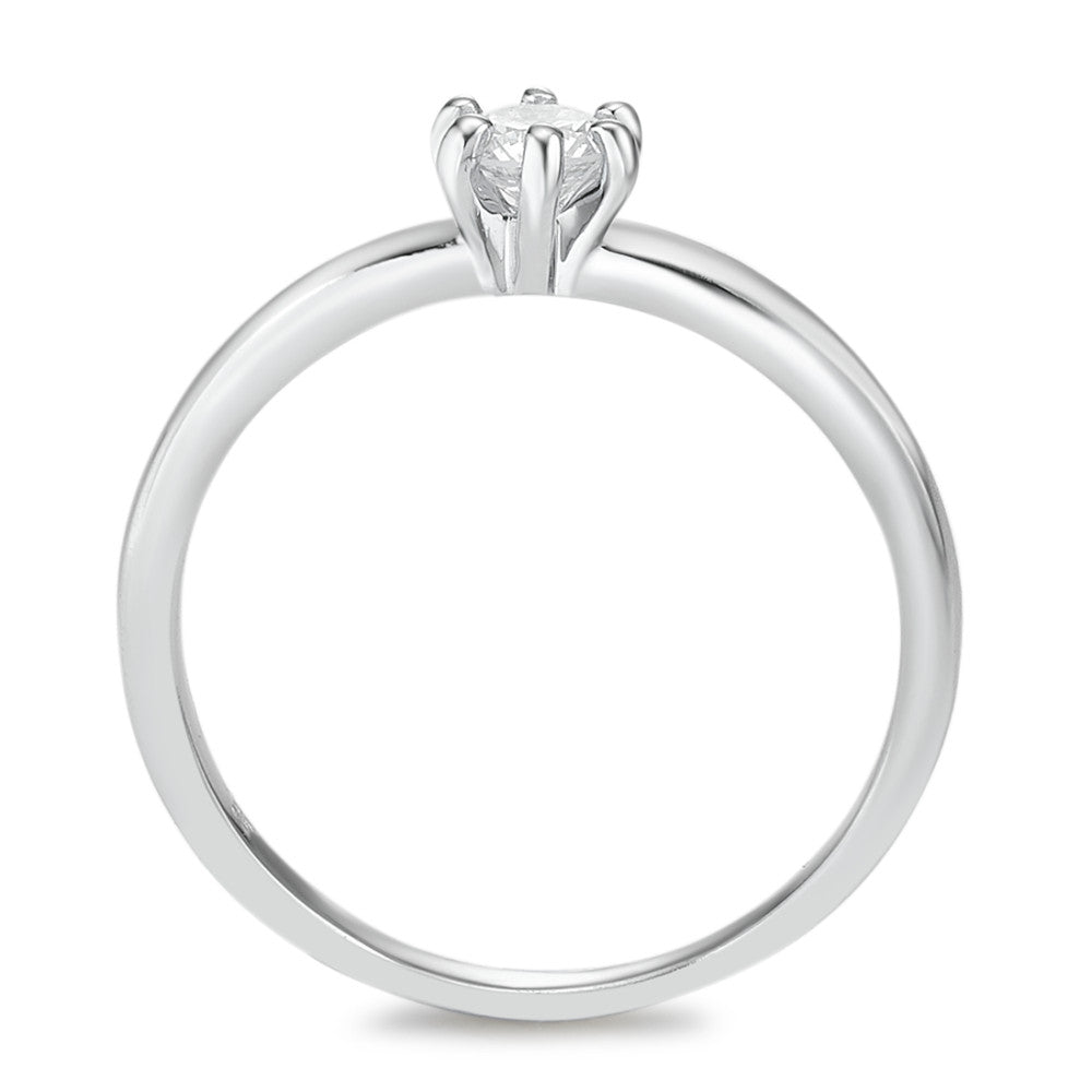 Solitärring 750/18 K vitguld diamant vit, 0.25 ct, [Brillant], w-si