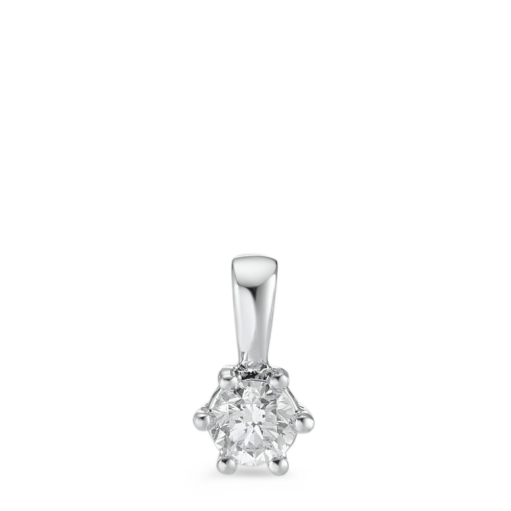 Hängsmycke 750/18 K vitguld diamant vit, 0.25 ct, [Brillant], w-si Ø5 mm