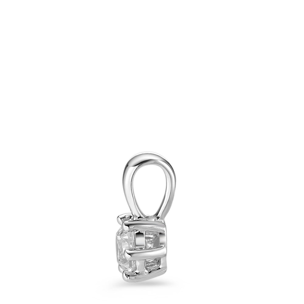 Hängsmycke 750/18 K vitguld diamant vit, 0.25 ct, [Brillant], w-si Ø5 mm
