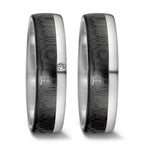 Partnerring 585/14 K vitguld, Kol diamant 0.01 ct, tw-si