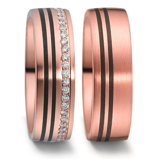 Partnerring 585/14 K rött guld, Kol